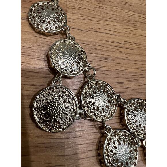 Lot Of Three Necklaces, Flowers, Stone, Chunky, Costume Jewelry Colorful - Picture 2 of 10